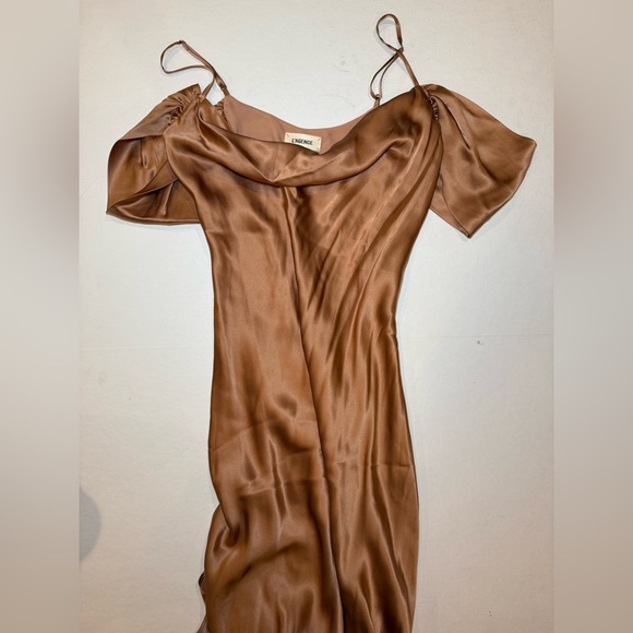 L'Agence Kenna Cowl Neck Cold Off the Shoulder 100% Silk Dress, like new, size 2 - Picture 5 of 9